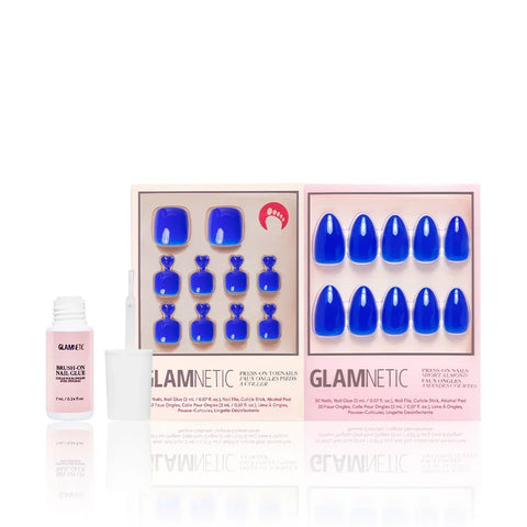 Cobalt Blue Mani Pedi