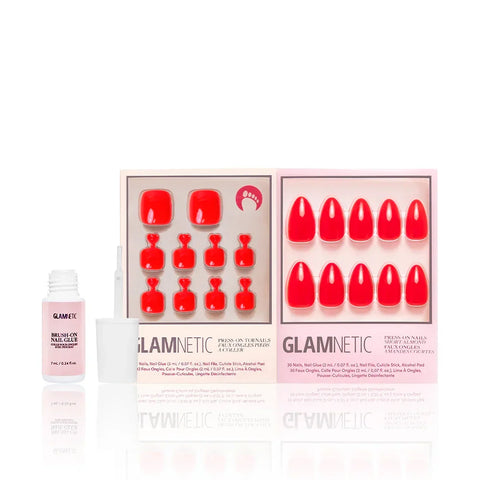 Fiery Red Mani Pedi