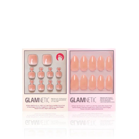 Sheer Peach Mani Pedi