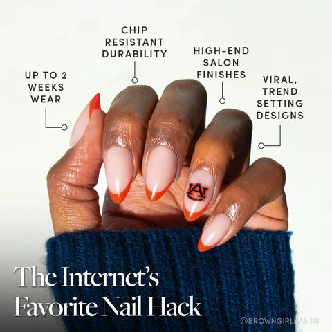Auburn Tigers Press-On Nail Set