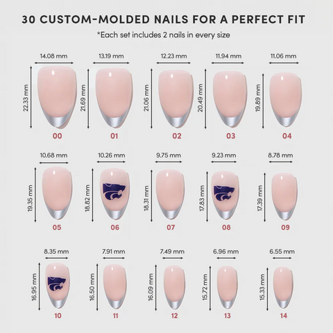 Kansas State Wildcats Press-On Nail Set