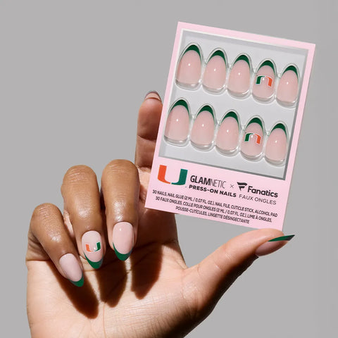 Miami Hurricanes Press-On Nail Set