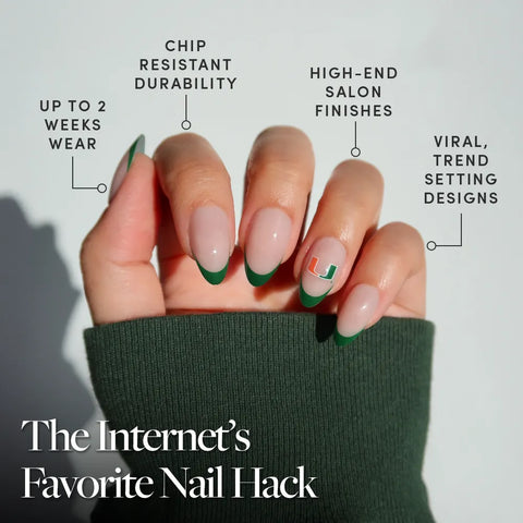 Miami Hurricanes Press-On Nail Set
