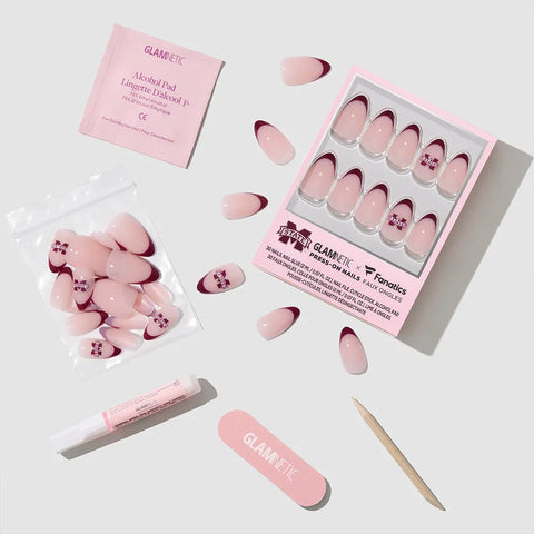 Mississippi State Bulldogs Press-On Nail Set
