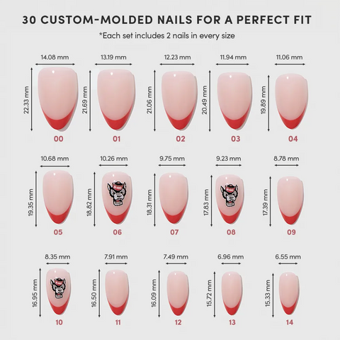NC State Wolfpack Press-On Nail Set