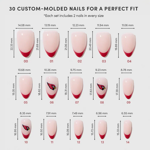 Arizona Cardinals Press-On Nail Set