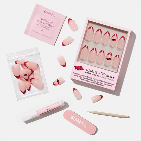 Arkansas Razorbacks Press-On Nail Set