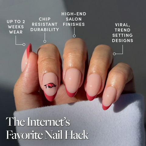 Arkansas Razorbacks Press-On Nail Set