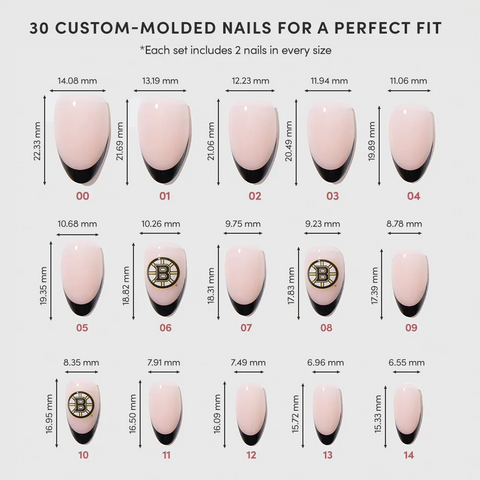 Boston Bruins Press-On Nail Set