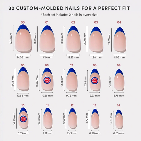 Chicago Cubs Press-On Nail Set