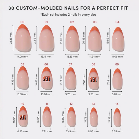 Cincinnati Bengals Press-On Nail Set