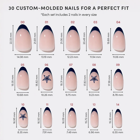 Dallas Cowboys Press-On Nail Set