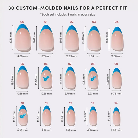 Detroit Lions Press-On Nail Set