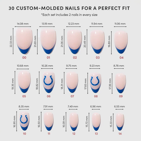 Indianapolis Colts Press-On Nail Set