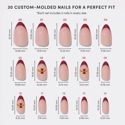Iowa State Cyclones Press-On Nail Set