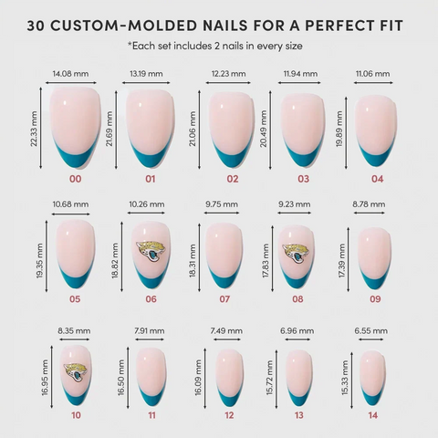 Jacksonville Jaguars Press-On Nail Set