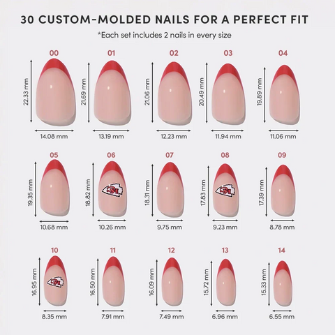 Kansas City Chiefs Press-On Nail Set
