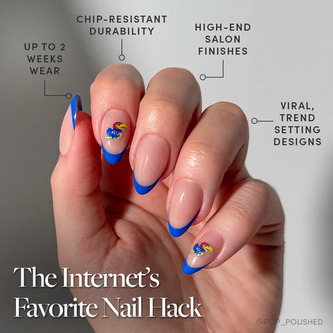 Kansas Jayhawks Press-On Nail Set