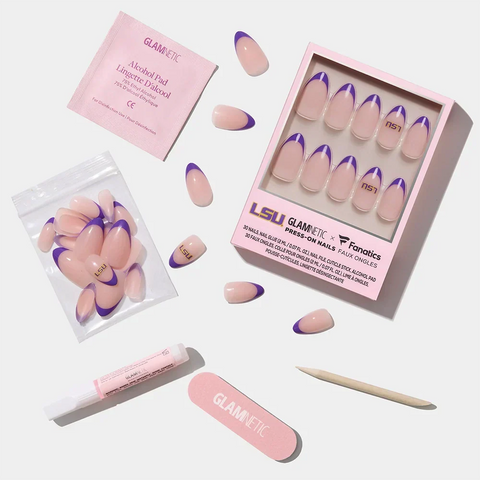 LSU Tigers Press-On Nail Set