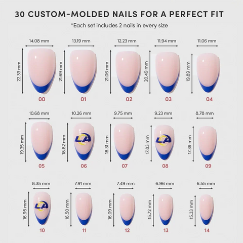 Los Angeles Rams Press-On Nail Set