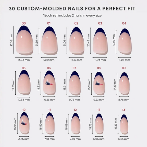 New England Patriots Press-On Nail Set