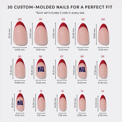 New York Giants Press-On Nail Set