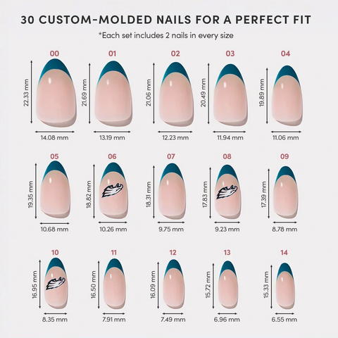 Philadelphia Eagles Press-On Nail Set