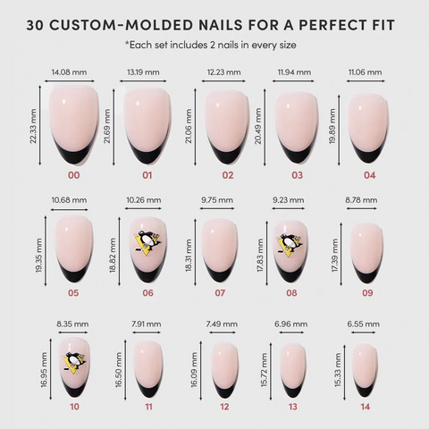 Pittsburgh Penguins Press-On Nail Set
