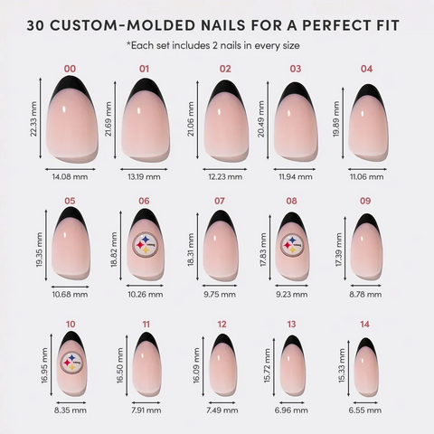 Pittsburgh Steelers Press-On Nail Set