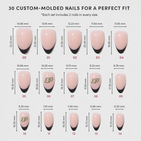 Purdue Boilermakers Press-On Nail Set
