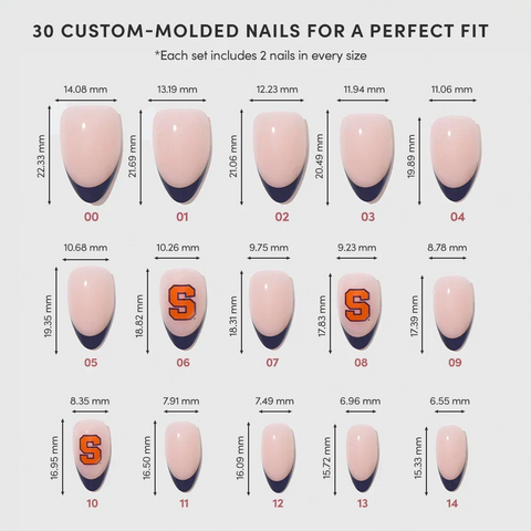 Syracuse Orange Press-On Nail Set