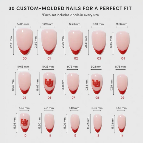 Utah Utes Press-On Nail Set