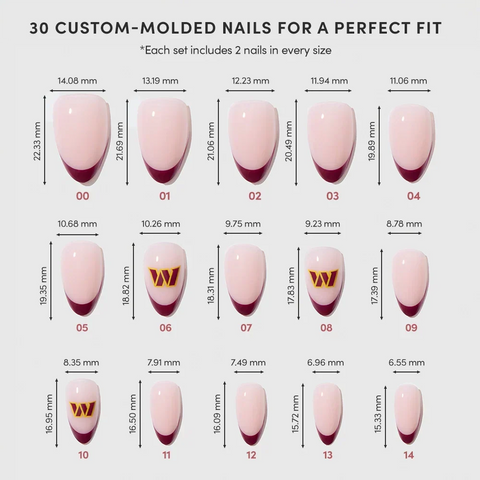 Washington Commanders Press-On Nail Set