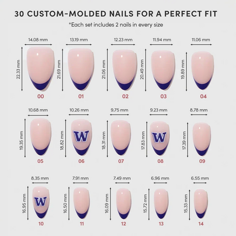 Washington Huskies Press-On Nail Set