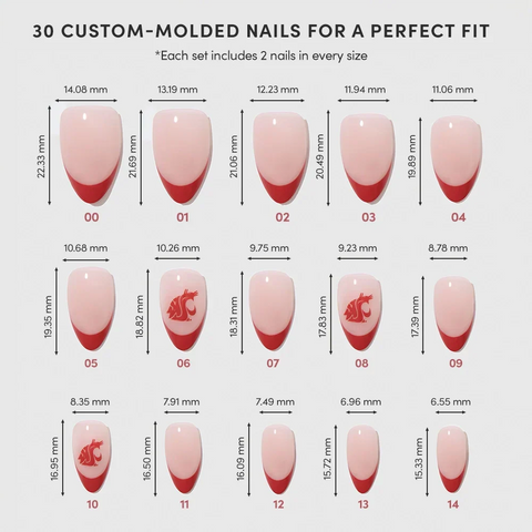 Washington State Cougars Press-On Nail Set
