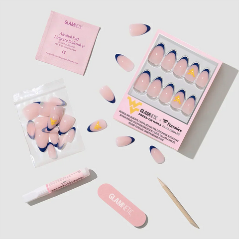 West Virginia Mountaineers Press-On Nail Set
