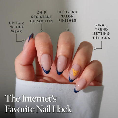 West Virginia Mountaineers Press-On Nail Set