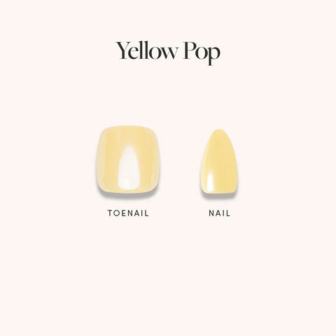 Yellow Pop Mani Pedi